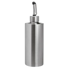 Stainless Steel Vinegar Oil Bottle Leak Proof Dispenser Cooking Kitchen Tool Home Unisex Silver