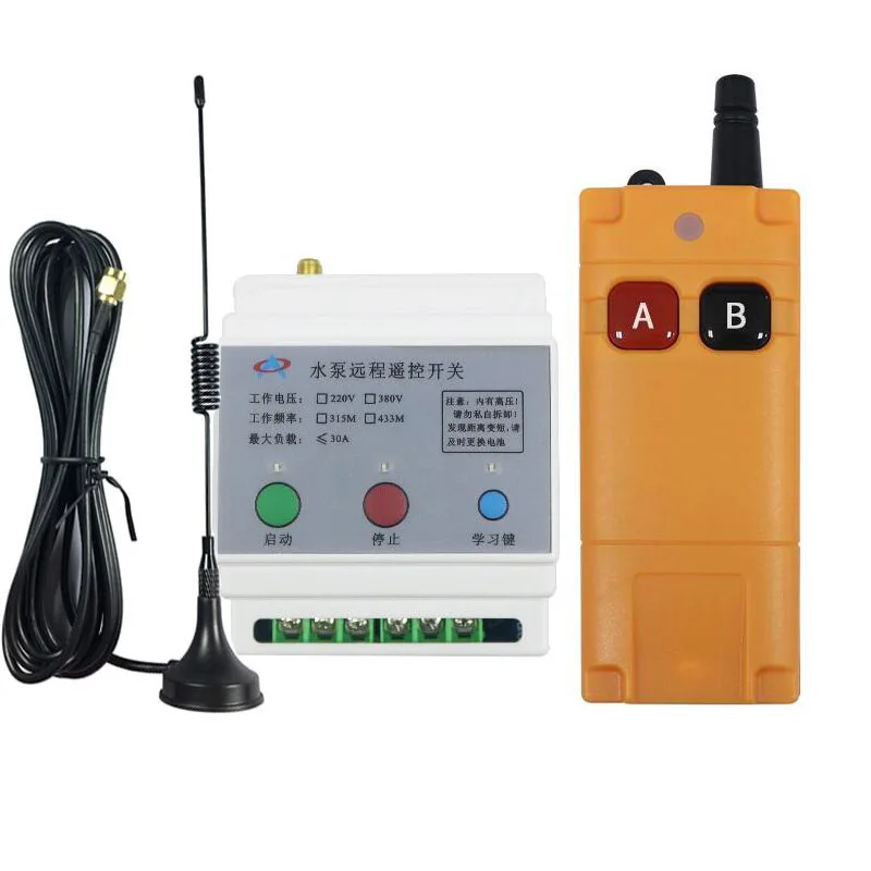 

3000M AC380V 1CH RF Wireless Remote Control Switch for high Water pump remote motor controller 3000w