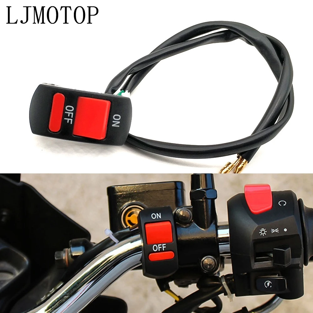 Universal Motorcycle Switches Connector Handlebar Switch On/off Button ...