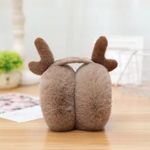 Теплые женские плюшевые наушники с ушками; зимняя Корейская версия для девочек; милые Нескользящие складывающиеся теплые наушники