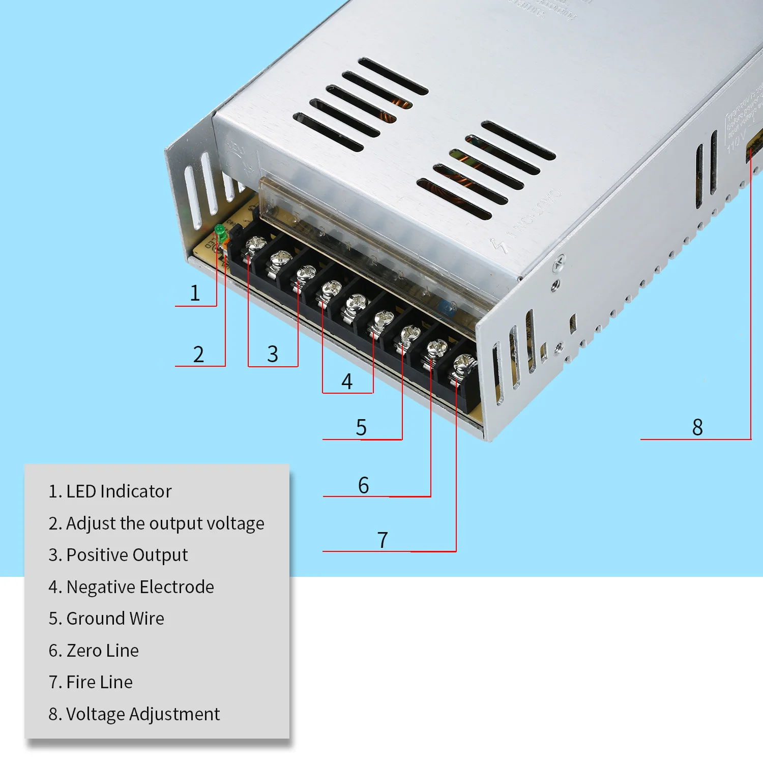 

Hot New 12V 30A DC Universal Regulated Switching Power Supply Source Adapter SMPS Driver 360W LED Transfer