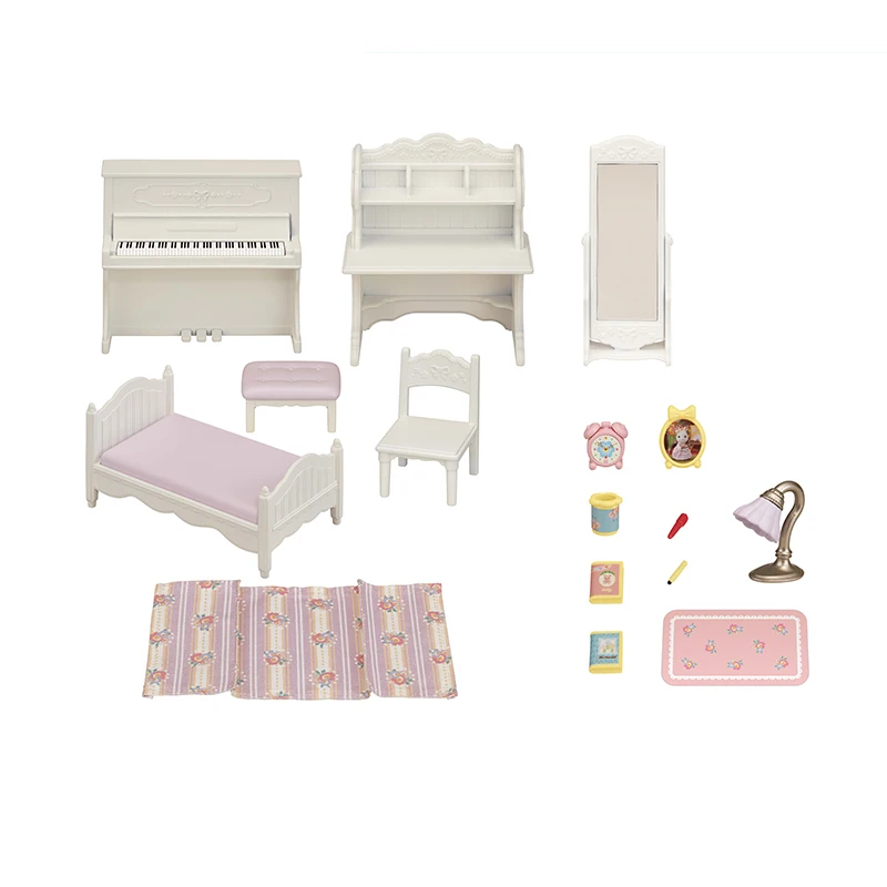 Sylvanian Families Dollhouse Furniture Accessories Kids Bedroom Set w/1 Figure New 5377