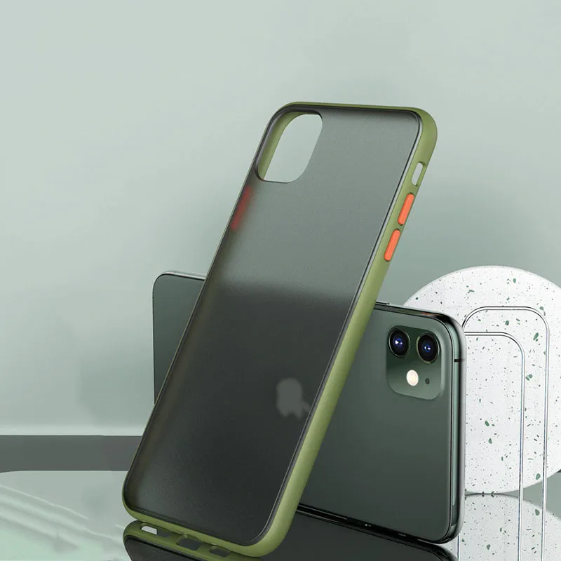 2 Защитный противоударный чехол для iphone 11 pro XS Max XR Матовый Жесткий чехол для iphone 6 6s 7 8 Plus X прозрачный противоударный чехол для телефона - Цвет: 2