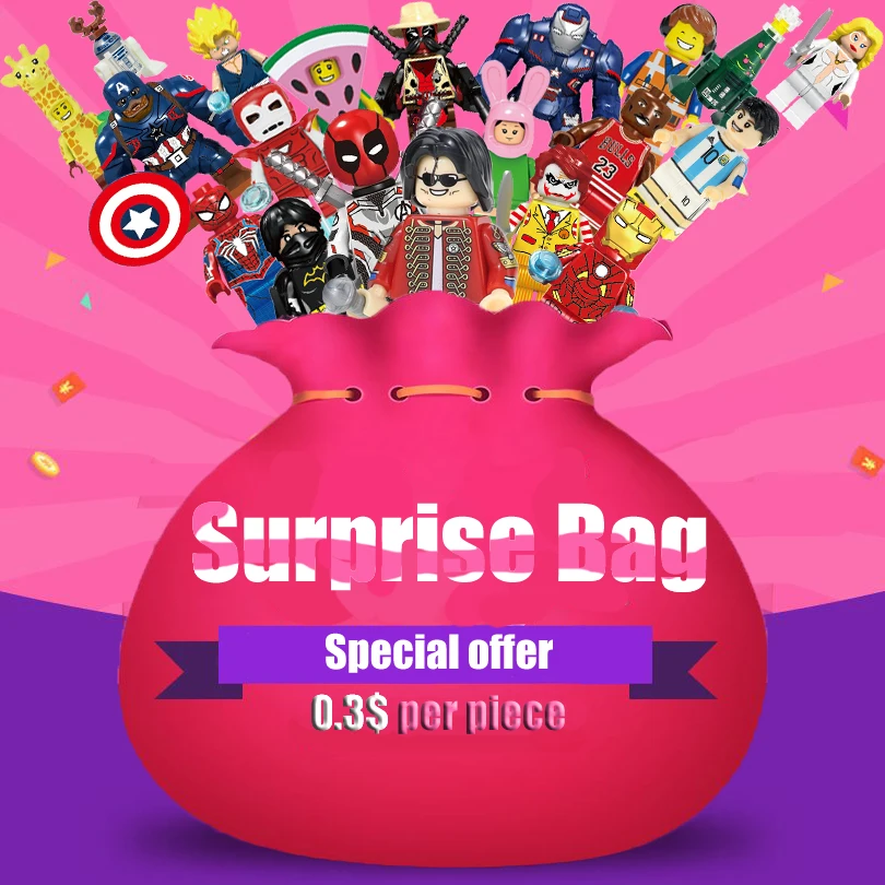 

DHL/Free Shipping Wholesale/1500pcs+ Surprise Bag Dragon Balls Building Blocks anime figures Super Hero Bricks toys for children