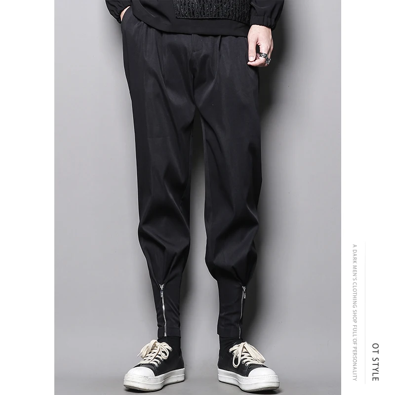 

Jogger Pants Men Personalized Design, Zipper, Close-up, Special Cut, Casual Pants, Loose Cropped Trousers,hairstylist Bottoms