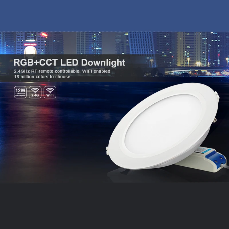 FUT066 12 Вт RGB + CCT светодиодный светильник Mi с дистанционным управлением панель
