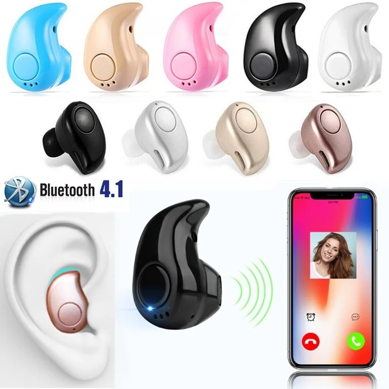 Мини беспроводные Bluetooth наушники в ухо Спорт с микрофоном гарнитура вкладыши для iPhone XR XS X 7 8 samsung huawei Android