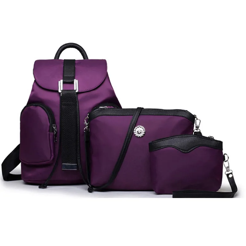 Модные нейлоновые двойные нагрудники в европейском и американском стиле; женская сумка; женский рюкзак; разные размеры; сумки; комплект из двух предметов; универсальная Повседневная сумка