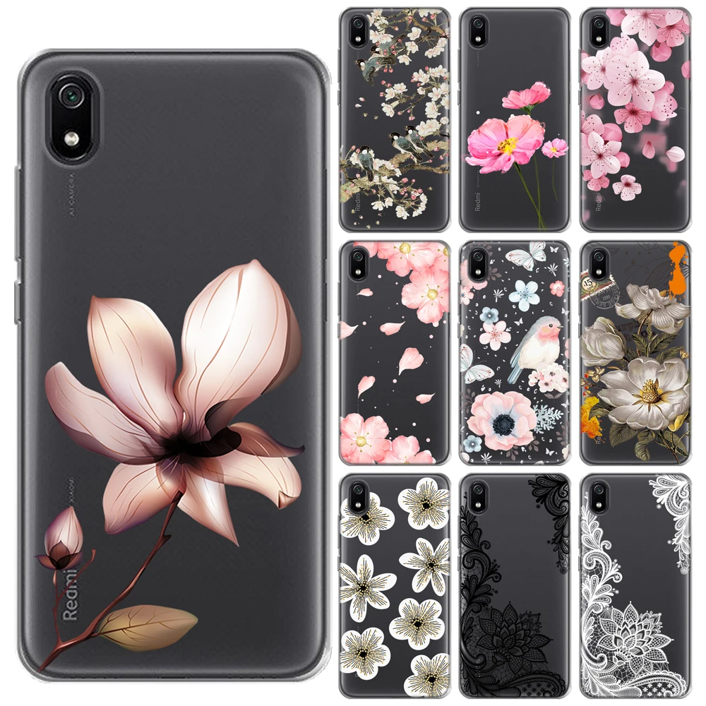 Sexy Retro Floral Soft TPU Case Cover For Xiaomi Mi 9 SE 9T 8 Pro 5X A1 6X A2 A3 Redmi K20 7 Y3 5 Plus Note 4 4X 6 | Мобильные