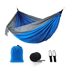 270*140cm Single Double Person Hammock Adult Camping Outdoor Backpacking Travel Swing Hunting Sleep Bed Nylon Portable Hammock