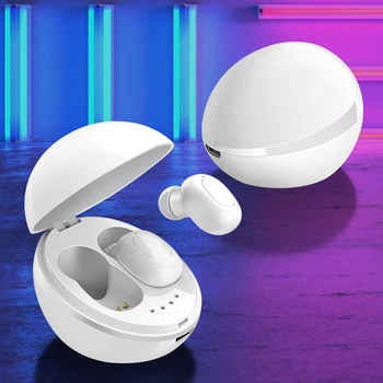 

Wireless Bluetooth 5.0 Earphone Mini Earbuds Tws hifi Stereo Earpiece With Mic Charging Box Sport Headset For Smart Phone white