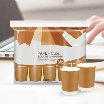 

Disposable Hollow Paper Cup Pe Coating For High Resistance Not Easy To Turn Out Thickened Anti Leakage 50 Pcs