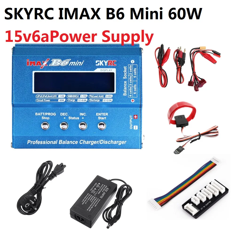 Balance Charger Discharge adapter For RC Helicopter Lipo Battery SKYRC IMAX B6 MINI 60W 5W Max battery charger
