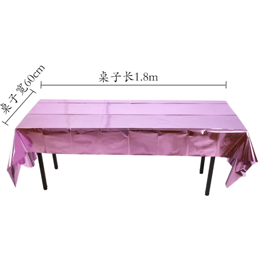 Glossy Disposable Tablecloth Rose Gold Sequin Table Runner for Wedding Party Christmas Table Cover Tablecloth Decoration 1x 2 (4)