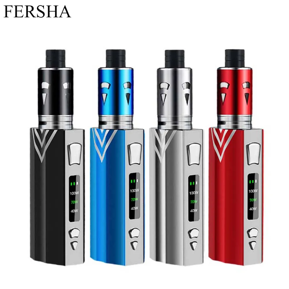 

FERSHA vape kit Electronic cigarette Mod kit box 2200 mAh internal battery 0.3 ohm 2 ml E cigarette atomizer Quit smoking Vaper