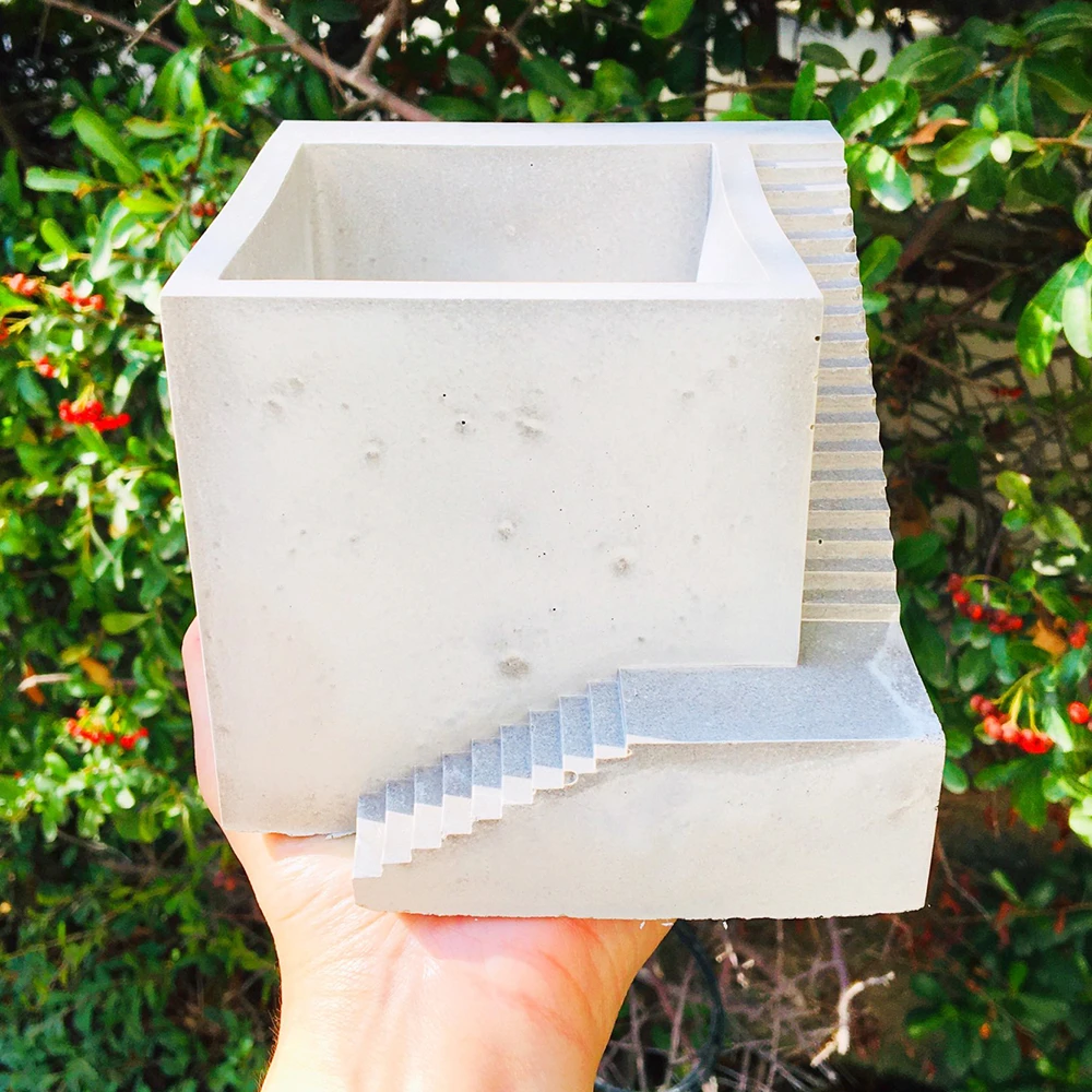 Ladder Flower Pot Mold For Succulent Plant Pot Concrete Clay Silicone Molds  Handmade Craft Cement Gypsum Resin Mould Home Decor - Clay Molds -  AliExpress