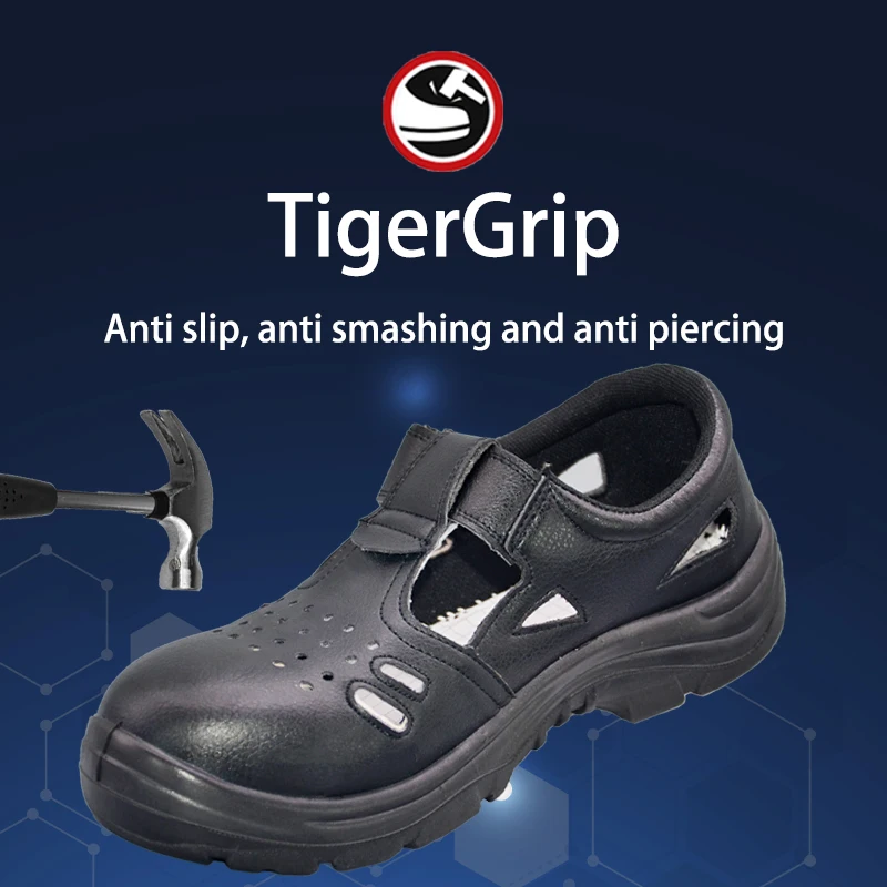 

Tigergrip Men's Work Safety Shoes Steel Toe Breathable Lightweight Anti-smashing Anti-puncture Construction Protective Footwear