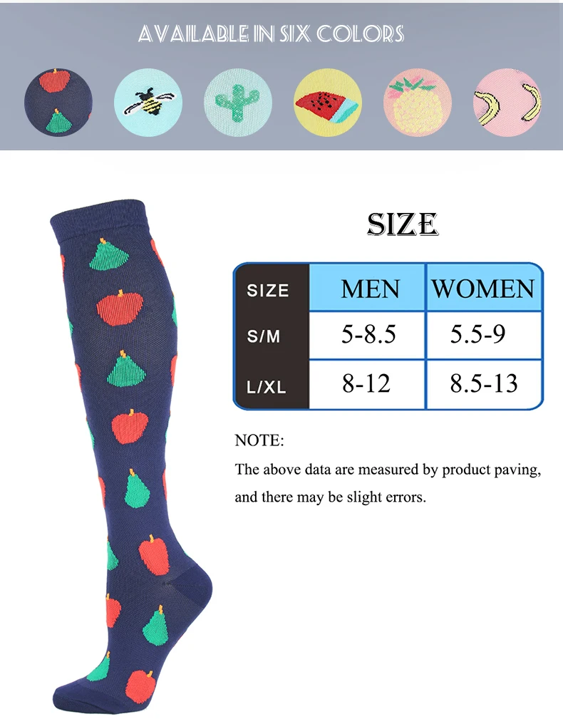 Sports Compression Socks Interesting Patterns Halloween Pressure Running Suitable Varicose Veins Blood Circulation compression socks