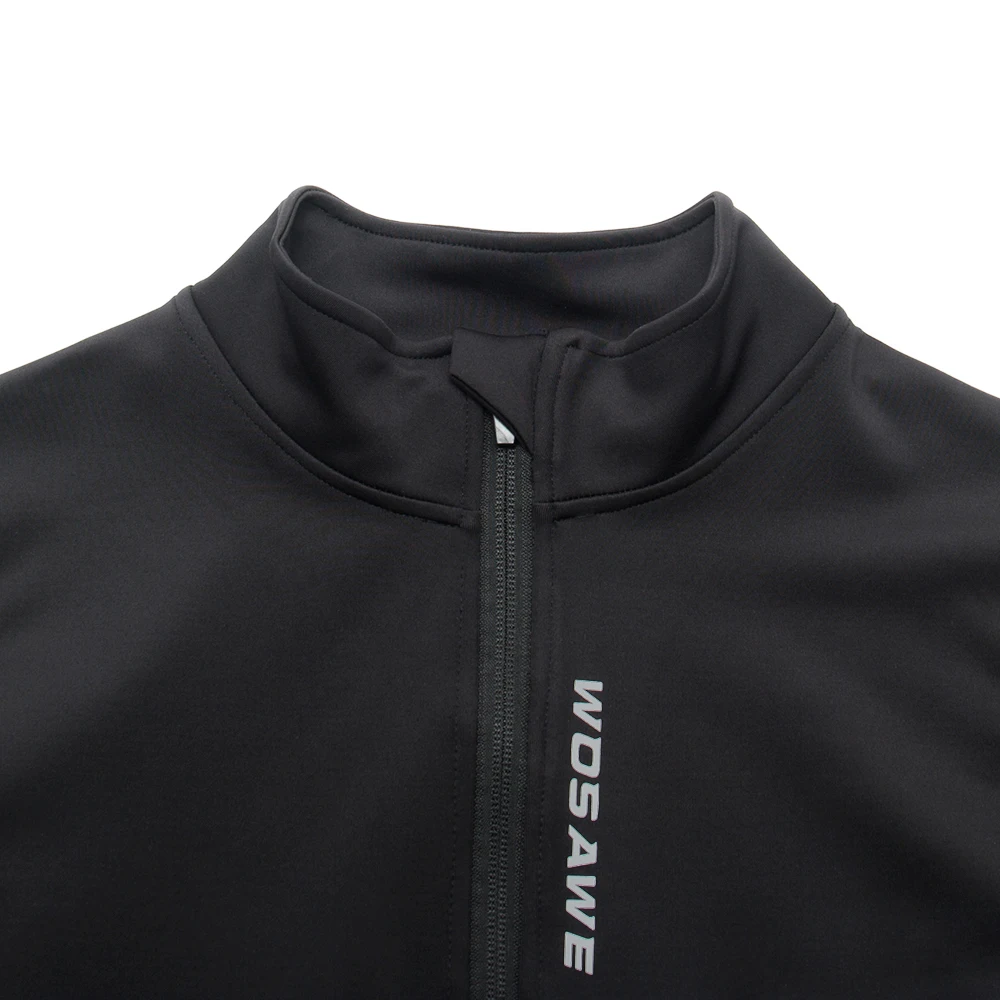 WOSAWE Winter Cycling Vest Fleece Warm Up Windproof Gilet Road MTB Bike Riding Skiing Vest Reflective Biyclcle Cycling Jacket