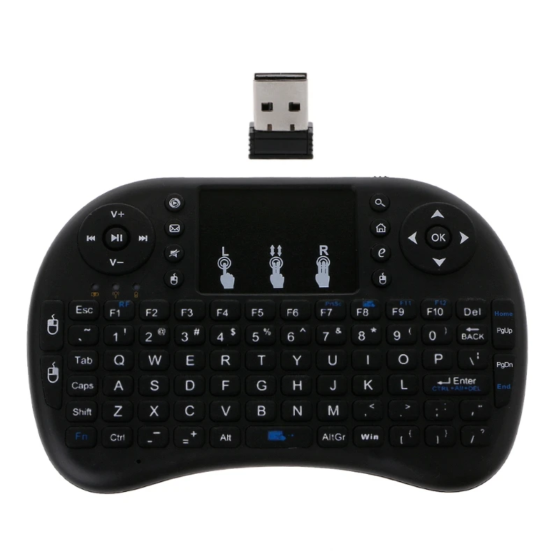 

English 2.4GHz Wireless i8 Keyboard Touchpad Fly Air Mouse For Android TV PS3 E65A