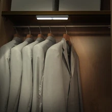 Светодиодный светильник с usb-питанием для шкафа, ИК-инфракрасный датчик движения, перезаряжаемый ночник с выдвижным ящиком, товары для дома