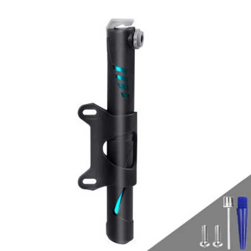 Black blue Мини портативный велосипедный насос аксессуары для велосипеда алюминиевый сплав воздушный насос для шин насос для горного велосипеда велосипед Баскетбол Футбол - Цвет: Black blue