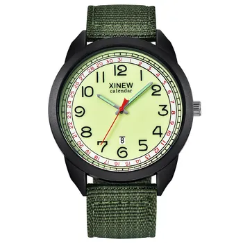 

Men Watches With Calendar Casual Military Nylon Strap Quartz Analog Clock Unisex Simple Business Watch relogio masculino