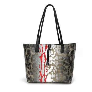 

2PCS/Set Leopard Handbags Women Designer Shoulder Bag Large Capacity Shopping Bag Women PU Leather Crossbody Bag Sac Main Femme