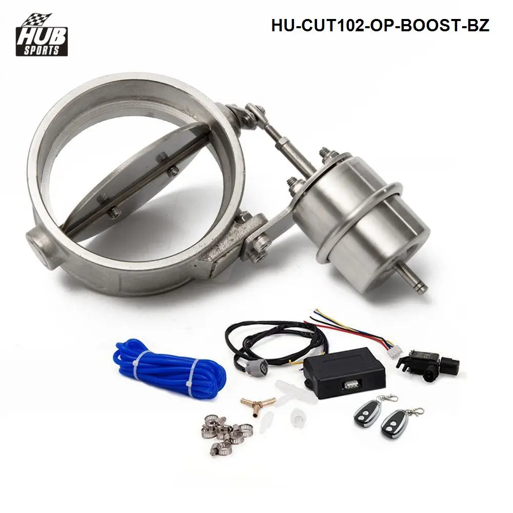 Exhaust Control Valve W/Boost Actuator Cutout 102mm Pipe Opend W/Wireless Remote Controller Set