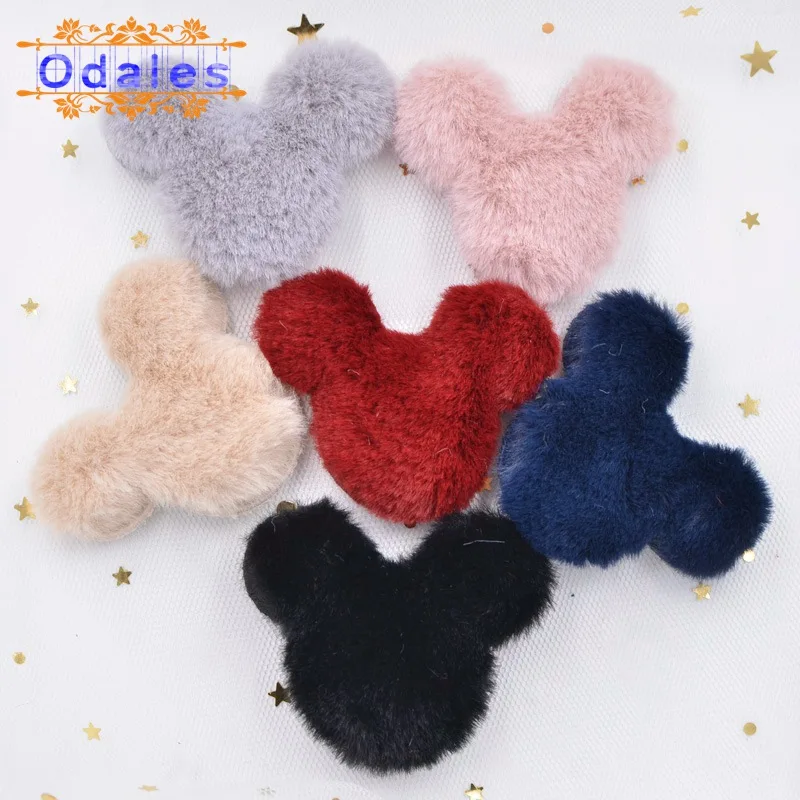 

36Pcs Cute Mouse Head Padded Appliques Soft Animal Patches Sew-on Baby Shoes/Leggings DIY Supplies Accessories Decorate Cloths