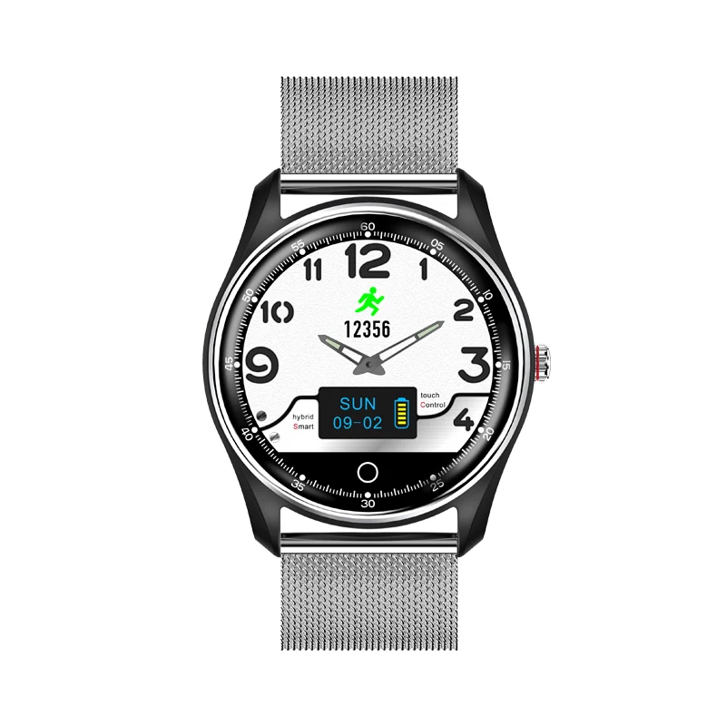 MX9 ECG Smart Watch Blood Pressure PPG Heart Rate Blood Pressure Monitor Multi-languages Smartwatch Clock For Men Women - Цвет: silver steel