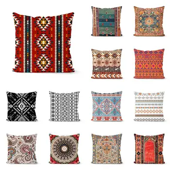 

Double side Boho Style Printed Cushion Throw Pillows For Sofa Room Decoration Moroccan Style back chair cushion dropshippng