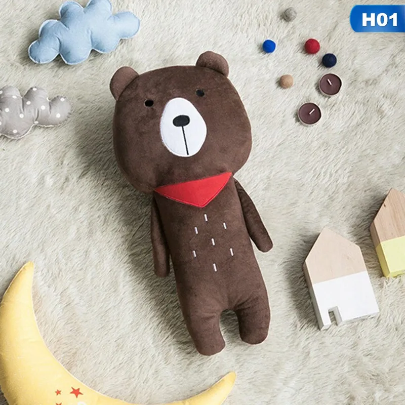 H01 Новая детская подушка мягкая короткая плюшевая подушка безопасности для животных обезьяна панда крокодил Кот кролик медведь ракета - Цвет: H01
