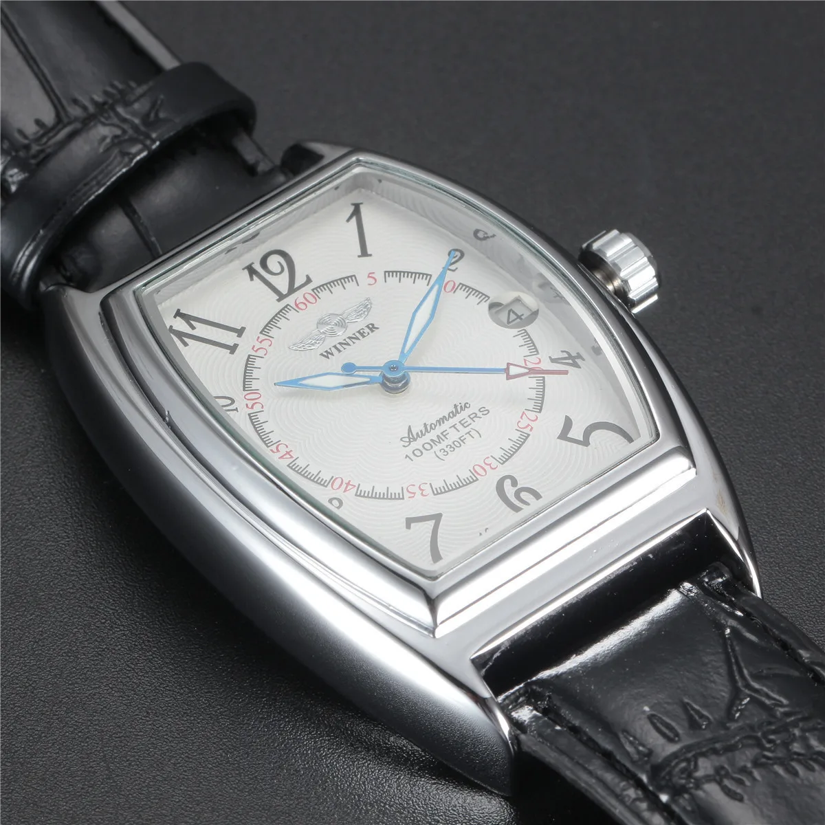 

Winner Fashion Casual Barrel-Shaped Fully Automatic Mechanical Wrist Watch