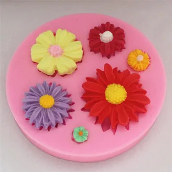 

3d Flower Silicone Molds Fondant Craft Cake Candy Chocolate Sugarcraft Ice Pastry Baking Tool Mould