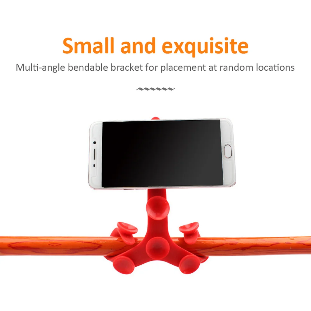 Purple Selfie Stick,Silicone 360 Degrees Flexible Handheld Bendable Smartphone Selfie Stick with Remote Control for Mobile Phone,Flexible Phone Tripod Mount