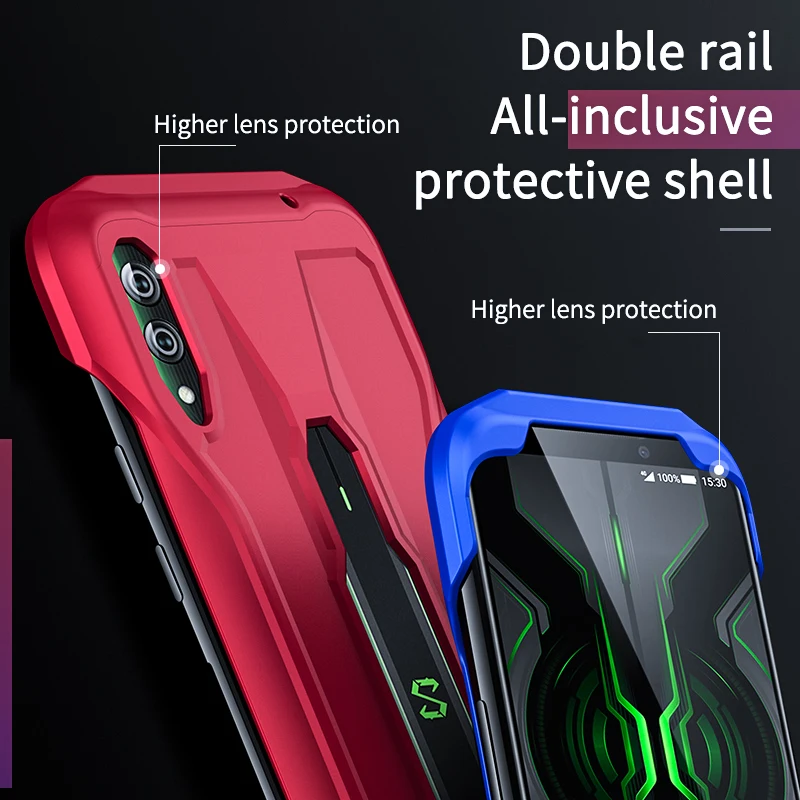 Чехол GKK для Xiaomi BlackShark 2 Pro Чехол 3 в 1 противоударный без края Матовый Жесткий чехол для Black shark 2 pro Coque