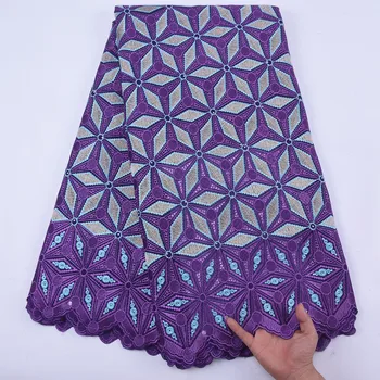 

SJD LACE 2020 Cotton Swiss Voile Fabric Embroidery African Lace Fabric Mesh Nigerian Fabric For Women Wedding Party Dress A2120