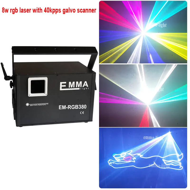 Лидер продаж, 5 Вт, 6 Вт, 7 Вт, 8 Вт, 10 Вт, 3d красочный лазерный светильник, лазерный светильник для дискотеки, dmx ilda rgb, анимационное лазерное шоу - Цвет: 8w rgb laser 40kpps