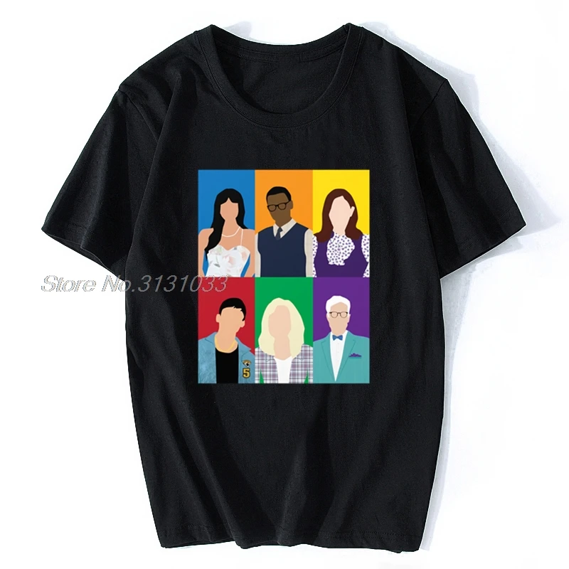 Футболка мужская хлопковая тенниска с надписью The Good Place уличная одежда в стиле