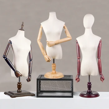

Costume Store Half Body Fake Model Silk Scarf Top Display Stand With Handmade Female Mannequin