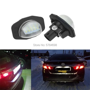 

2X canbus Car LED License Plate Lights 12V LED Number Plate Lamp For Toyota Corolla Auris Alphard Sienna Wish Scion XB XD Urban