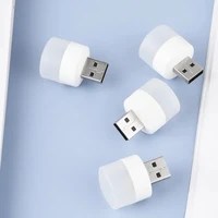 2pcs/1pc USB Plug Lamp Computer Mobile Power Charging Small Book Lamps LED Eye Protection Reading Light Small Round Night Lights 1