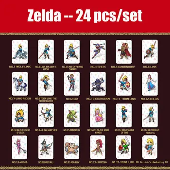 

Complete 24 Pieces Zelda New Cards Amiibo NFC - BOTW Links Awakening