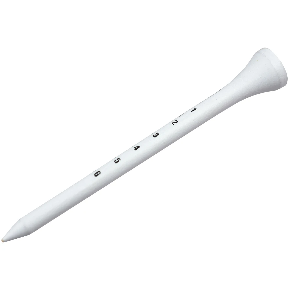 50PCS Professional Golf Tees 83mm White Golf Wood Tee Striped Digital ScaleGolf Tees Golf Accesories Golf Training Aids