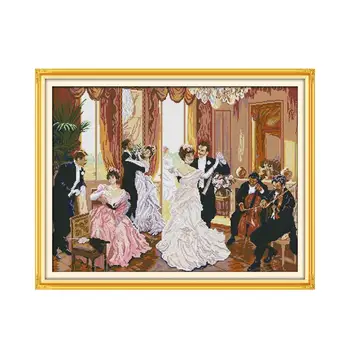 

Counted Cross Stitch Kits Sale,Joy Sunday The Family Party 11ct 14ct Embroider Needlework Set,Home Decoration Set Accessor Tools