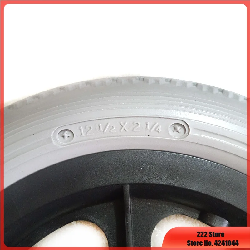 12 1/2x2 1/4 Wheelchair Rear PU Inch Large Inflation Free Solid Manual Accessories