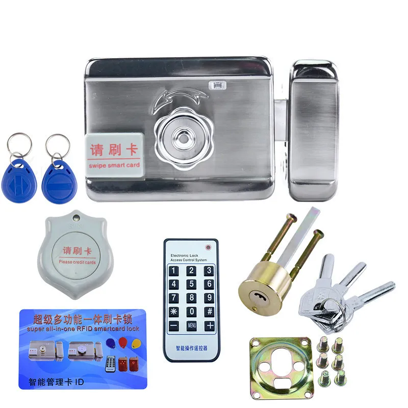

Electronic Door Lock for Video Intercom Video Door Phone Wired Remote Unlock with Smart Card Home Security System Free Shipping