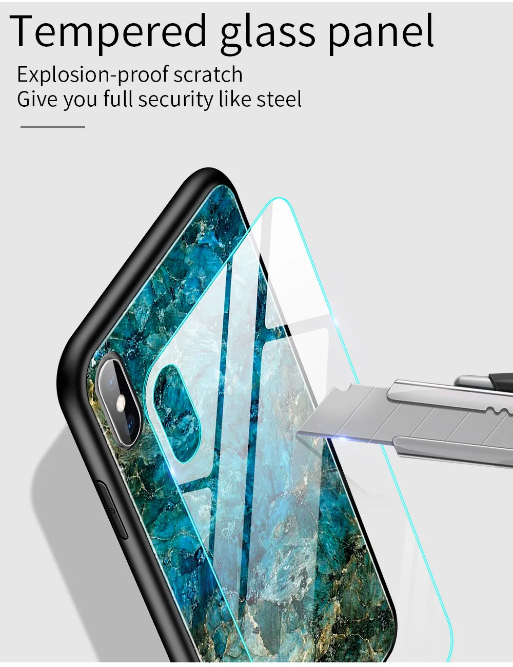 Мраморный защитный градиентный чехол из закаленного стекла для iPhone XS Max XR X 8 7 6 6s Plus Shell для iPhone 8 iX