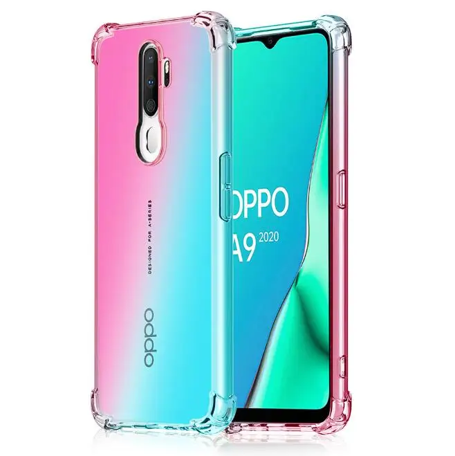 Для OPPO A9 чехол силиконовый ударопрочный защита, подушка безопасности цветной Мягкий силиконовый чехол для OPPO Realme 5 pro A5 A11X чехол